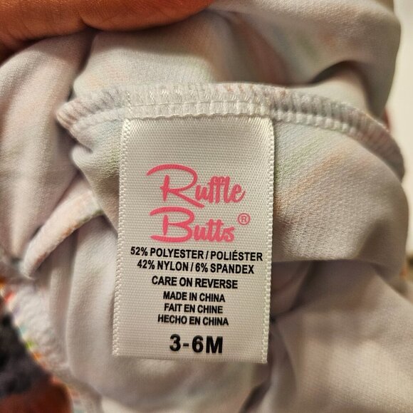 Sale 🎉🥳 4/$25 or $10Ruffle Butts Size 3-6M Swimsuit Rainbow - Picture 4 of 6